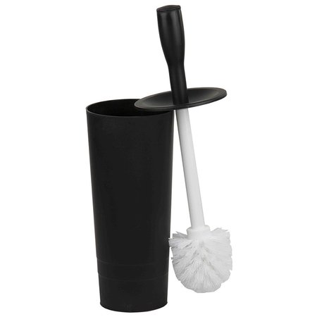 HOME BASICS Plastic Toilet Brush Holder, Black TB45047